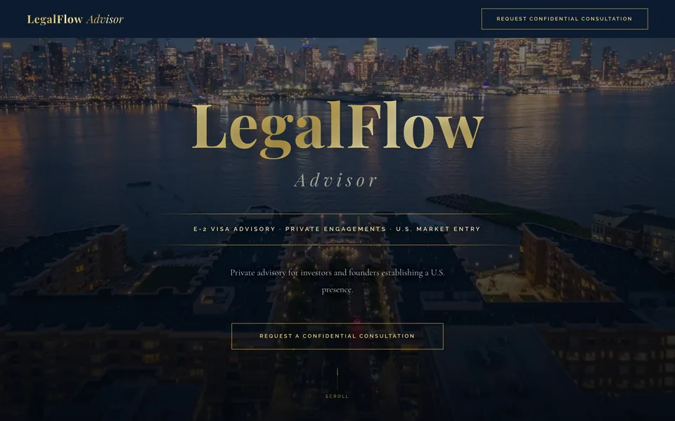EZ Legal Flow Advisor website homepage