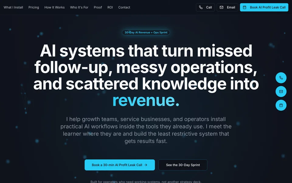 Vince Mosca website homepage