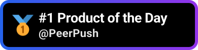#1 Product of the Day on PeerPush — view listing on PeerPush